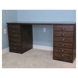 Modern Workstation / Desk in Darkwood Finish
