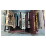 Plastic Storage Tote W/ Collection of Books