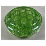 Uranium Glass Flower Frog