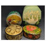 Vintage Lacquered Paper Mache Hand Painted