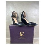 Vince Camino Vi-Solanna Black Wedge Heels Size 7M