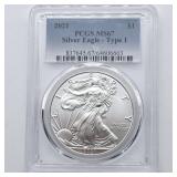 2021 AMERICAN EAGLE SILVER DOLLAR PCGS MS67 TYPE
