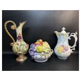 Fitz & Floyd Ambrosia Fruit & Flowers Lidded