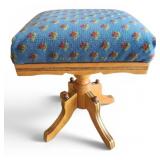 Antique Wood Piano Stool Maple