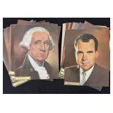 Vintage Set of 36 US Presidential Posters in