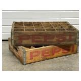 2 Vintage Pepsi Cola Wood Crates from Tulsa, OK