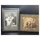2 Antique Family Photos , Same Family ? Years