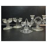 4 Vintage Candle Holders , Art Deco Cactus Pair ,