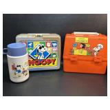 2 Peanuts Plastic Lunchboxes : Lucys Luncheonette