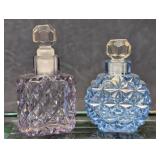 Vintage Czech Cut Glass Small Perfume Bottle,