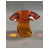 Viking Art Glass Mushroom Orange