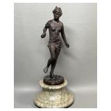 Art Deco Style Iron Partial Nude Woman Lady Horns