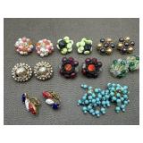 Vintage Style Clip On Earrings + Japan Germany &