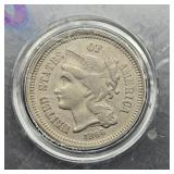 1866 3 CENT US COIN