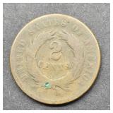 1868 US 2 CENT COIN