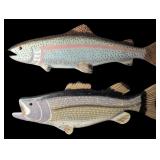 Carved Wood Decorative Wall Mount Fish
