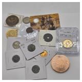 VARIOUS US & FOREIGN COINS 2 OZ FINE COPPER