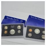 2- 1970 US SILVER PROOF COIN SETS