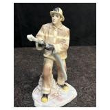 PORCELAIN FIREMAN FIGURINE RED HATS OF COURAGE