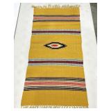 VINTAGE HAND WOVEN MEXICAN SERAPE RUG/TABLE