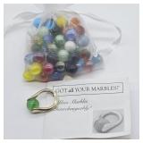 STERLING SILVER INTERCHANGEABLE MARBLE RING "GOT