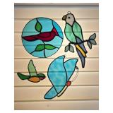 STAINED GLASS BIRDS & BUTTERFLY SUN CATCHERS 1