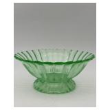 GREEN URANIUM GLASS CANDY DISH UV REACTIVE ONE