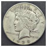1935 S PEACE SILVER DOLLAR