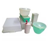 Vintage Tupperware Collection W/ Plastic Storage