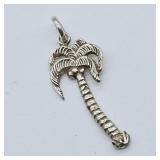 STERLING SILVER PALM TREE PENDANT