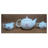 Ceramic Barbie Branded Tea Set with Floral