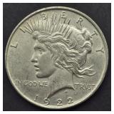 1922 D PEACE SILVER DOLLAR