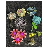 FLORAL FASHION JEWELRY BROOCHES
