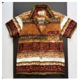 Kamehameha Aloha Shirt Vintage Barkcloth Authentic