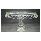 Vintage Indiana Glass 10" Round Pedestal Cake