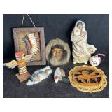 NATIVE AMERICAN, ESKIMO, INDIAN DECORE