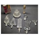 Art Deco Czech Cut Glass Perfume Bottle ,