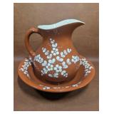 Wash Basin and Pitcher, Signed Vee Jackson