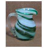 Smiths Old Timer Green and White Swirl Pitcher