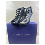Stuart Weitzman Marie Black Calf Stiletto Heels
