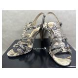 Boutique9 Leather Snake Print Stiletto Heels