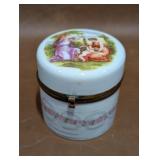 vintage porcelain patch box, Angelica Kaufrman