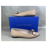 Stuart Weitzman Belle Flat Adobe Crystal Shoes