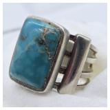 BARSE SZ.9,  STERLING SILVER TURQUOISE RING
