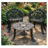 Cast Garden Chairs with Table