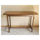 Vtg Spindle Leg Console Table