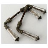 Antique Faceted Cut Glass Lever Door Handle Sets