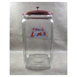 Vtg Lance Cracker Jar w/ Metal Lid