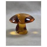 Viking Amber Art Glass mushroom