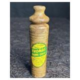VINTAGE WOOD THOMAS GAME CALL DISTRESSED RABBIT